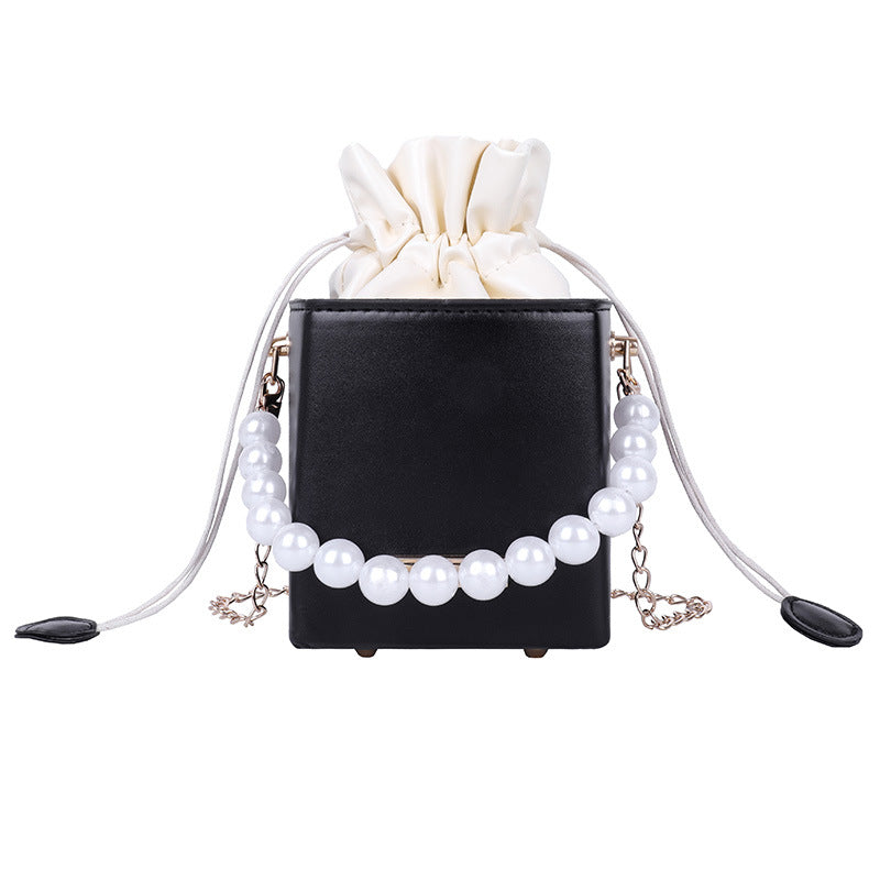 Small Ladies Handbag Pearl Chain Bucket Bag SwagDials