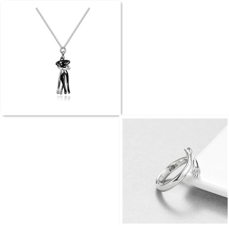 Love Hug Necklace Unisex Men Women Couple Jewelry Simple Temperament Clavicle Chain Valentines Day Lover Gift SwagDials