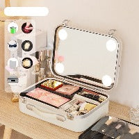 Fashionable Large Capacity Cosmetic Case With Light SwagDials