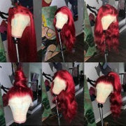 Burgundy Lace Front Human Hair Wigs Red Human Hair Wig SwagDials