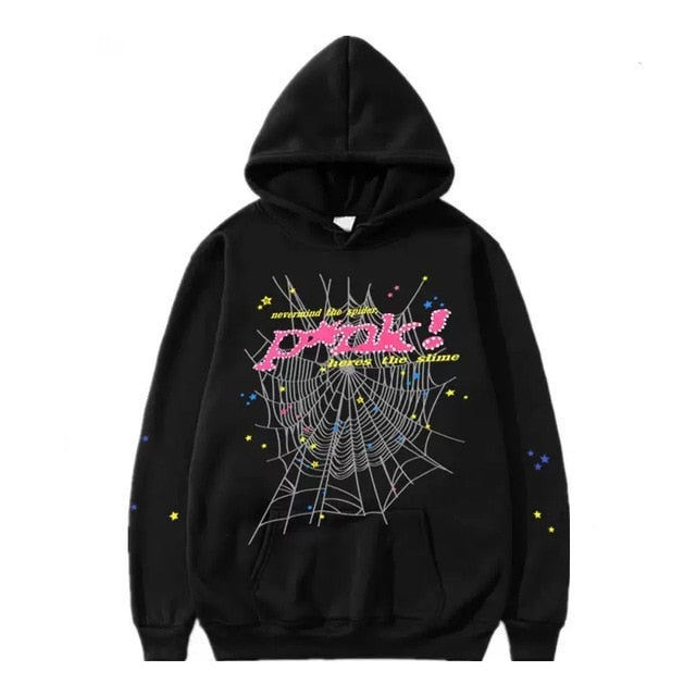 Spider Letter Prints Hoodies SwagDials