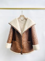 Nordic Leather Overcoat Coat For Women SwagDials