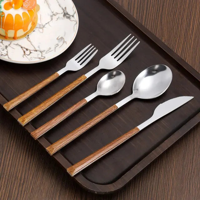 Wooden Handle Cutlery Set SwagDials
