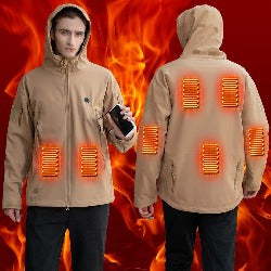 Smart Heated Winter Fleece-Lined Jacket