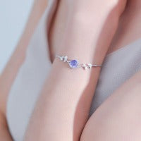 925 Silver Luxury Purple Lavender Bracelet