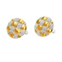 18K Gold Diamond Braided Craft Earrings - SwagDials