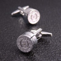 Brass Plated French Shirt Silver Cufflinks SwagDials