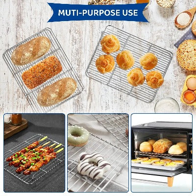 2pcs Steel Non-Stick Baking & Cooling Rack SwagDials